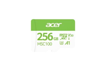 Acer MSC100 256GB microSD U3 V30 A1 Aksiyon Kamera & Güvenlik Kamerası Uyumlu
