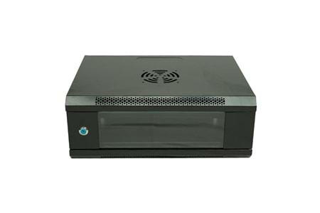 Racksan ML-6404S 4U Duvar Tipi Kabinet (200-530-400) Raf+Fan+Priz