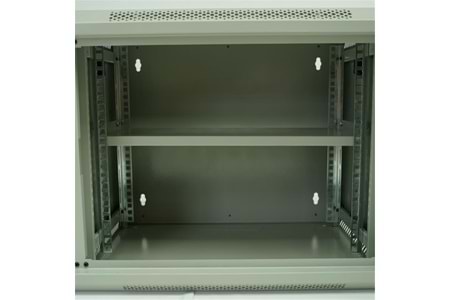 Racksan ML-6409S 9U Duvar Tipi Kabinet (450-530-400) Raf+Fan+Priz