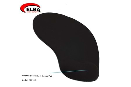 Elba K06152 Bileklikli Jel Mouse Pad Siyah