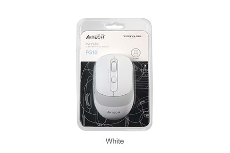 A4 Tech Fg10 Beyaz Nano Kablosuz Optik 2000 Dpı Mouse