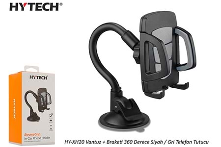 Hytech HY-XH20 Vantuz + Braketi 360 Derece Siyah-Mavi Telefon Tutucu