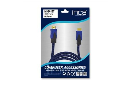 Inca IMHD-15T 1,8Mt. 1,4 V 3D HDMI Kablo Örgülü