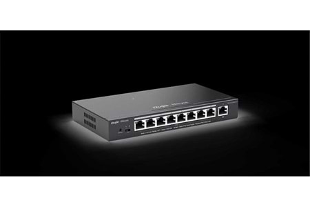 Ruijie-Reyee RG-ES209GC-P 8 Port POE+ 10-100-1000Mbps+1Port 10-100-1000Mbps Yönetilebilir Çelik 120W