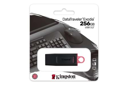 Kingston DTX-256GB 256GB USB3.2 Gen 1 DataTraveler Exodia (Black + Pink)Flash Bellek