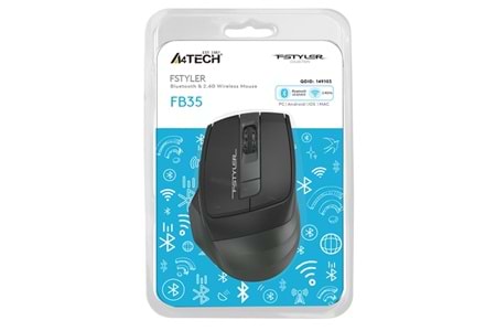 A4 Tech Fb35 Yeşil Bluetooth+2.4G Nano Kablosuz Optik 2000 Dpi Mouse