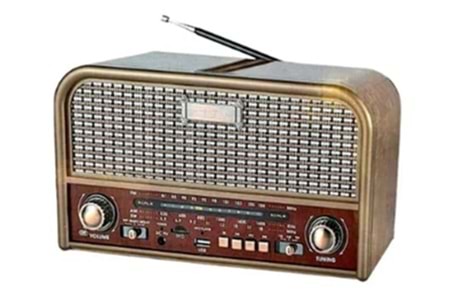 Everton RT-715 Bluetooth-USB-SD-FM Şarjlı Nostaljik Radyo Led Fener Özellikli