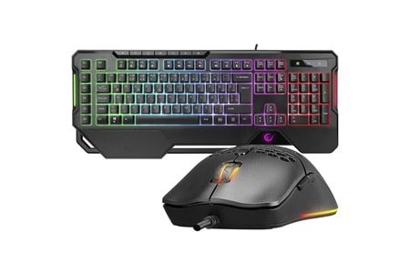 Rampage KM-R96 ELEMENTAL Siyah RGB Aydınlatmalı Q Oyuncu Klavye ve Mouse Gaming Set 7200dpı