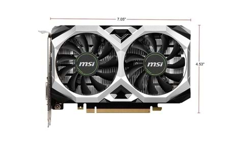 Msi GeForce GTX1650 DirectX 12 D6 VENTUS XS OCV1 4GB 128-Bit GDDR6 PCI E 3.0 x16 HDCP Ekran Kartı