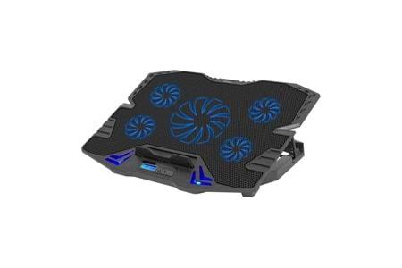 Frisby FNC-5232ST RGB GS5 Notebook Soğutucu (5xFan) LCD Kontrol Pane Metal Izgara 2 x USB Port