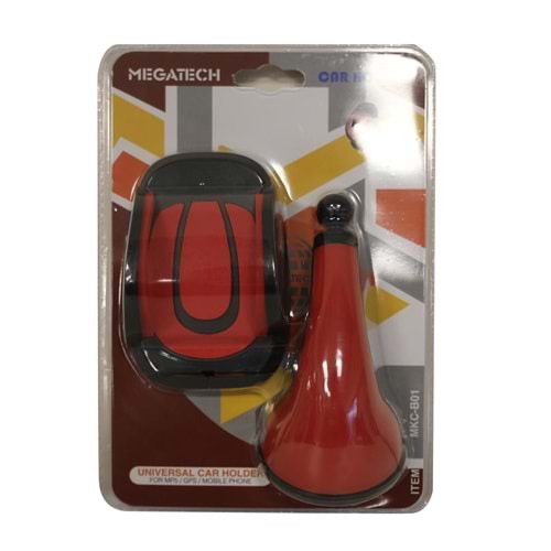 Megatech MKC-B02 Kırmızı Vakumlu Araç Tutucu