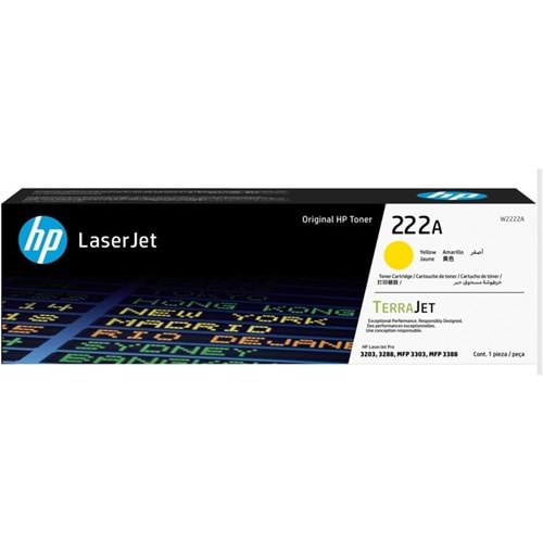 Hp 222A Yellow Sarı 1.200 Sayfa Toner W2222A