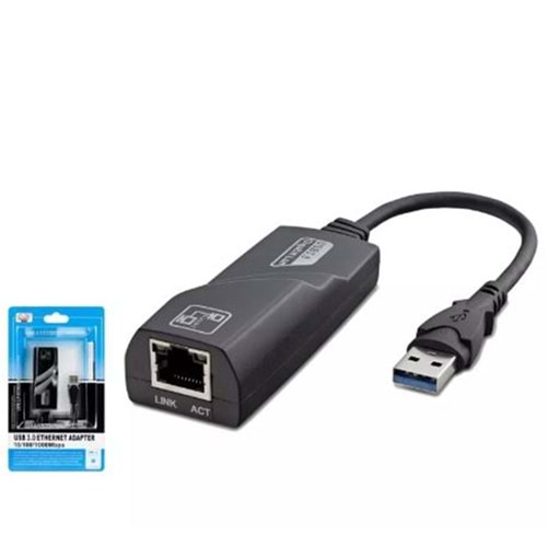 HADRON HDX5265 USB3.0 ETHERNET CARD 10-100-1000 MBPS SİYAH