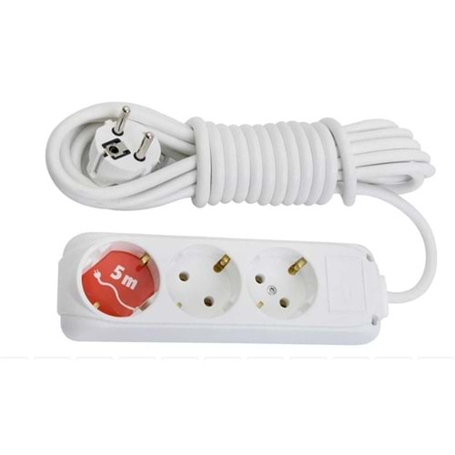 Almera 3lü 5mt Topraklı Topraklı Priz 