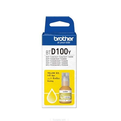 Brother BTD100Y Yellow Sarı 5.000 Sayfa Şişe Mürekkep DCP-T430-T530-T730-T830 MFC-T930-T935