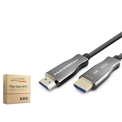 Hadron Hdx2059 50M Fiber Hdmi Kablo 4K 60Hz Siyah