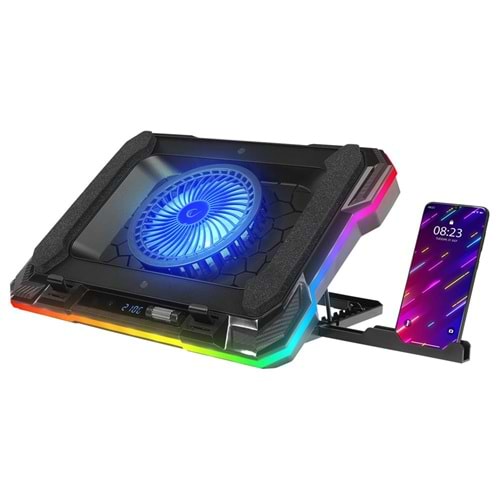 Rampage S49 Cyclone Siyah 10 Mode RGB 140-140mm 1Fanlı 14-19