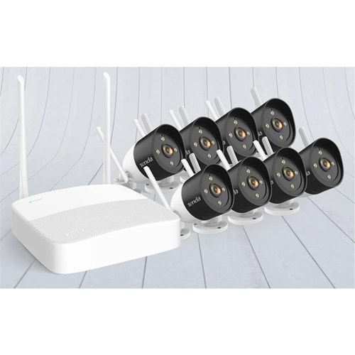 Tenda K8W-3TC 8 Kanal NVR Kayıt Cİhazı + 8 Adet Outdor Ip Wifi Bullet Kamera Set