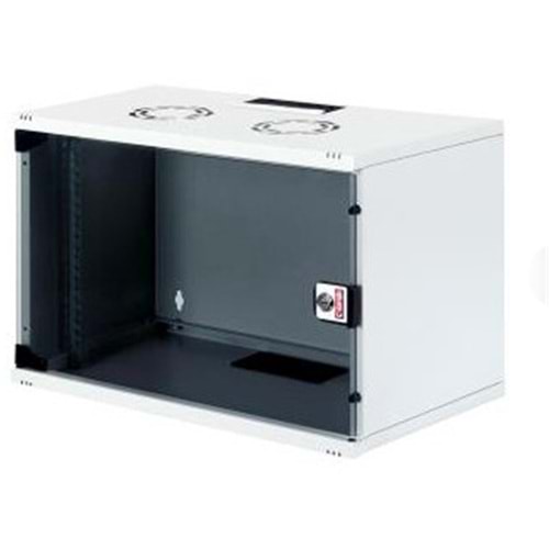 Lande LN-STB09U5440LG 9U 540x400 Ön Tek Cam Kapak Duvar Tip Boş Demonte Kabinet