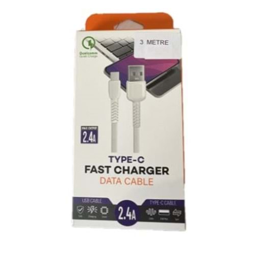 Elba MT-DT2MT 3 Metre Type-c Data Kablosu 