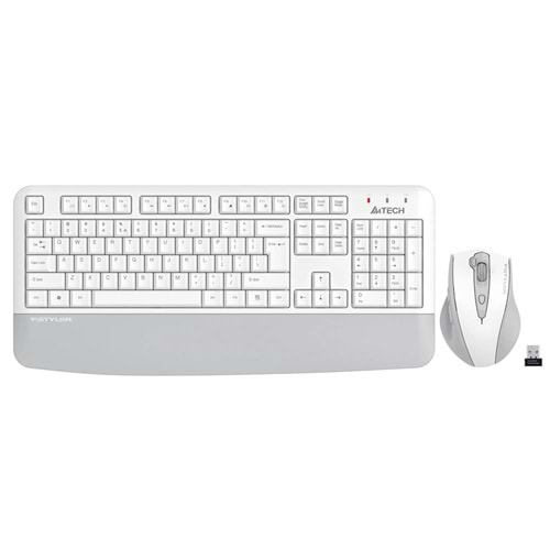 A4 Tech FG2500S Beyaz Plus 2.4GHz FN-MM Türkçe Q 3200DPI Klavye & Mouse Set
