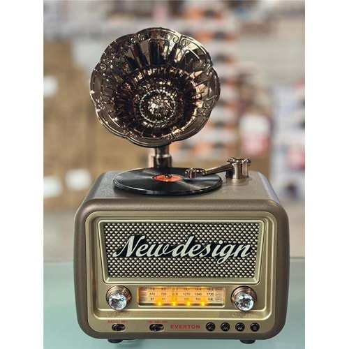 Everton Rt-609 Bluetooth Fm-Usb-Tf-Aux Şarjlı Nostaljik Radyo