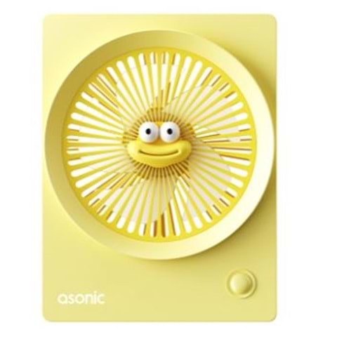 Asonic AFN23 Sarı 500mAh 3 Hız Kademeli Masaüstü Usb Fan