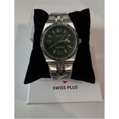 Swiss Plus Man Watch Premium Seri Model-2ST3442AGS Green-Silver