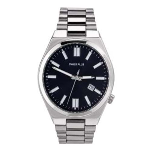 Swiss Plus Man Watch Basic Seri Model-1 ST3533AGS Black-Silver