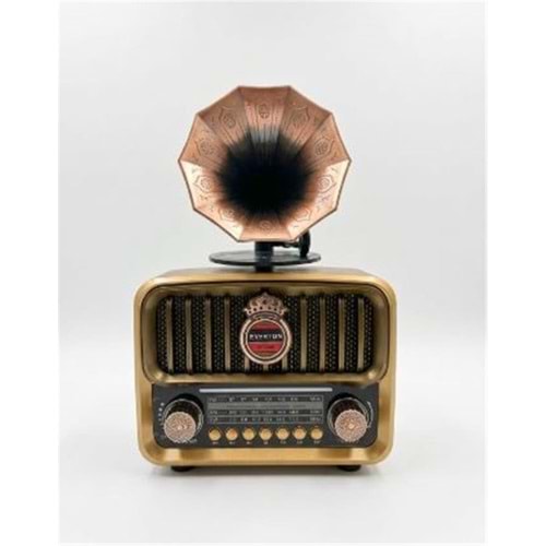 Everton RT-606 Gramofonlu, Şarjlı, Nostaljik Radyo( Bluetooth-USB-SD-FM)
