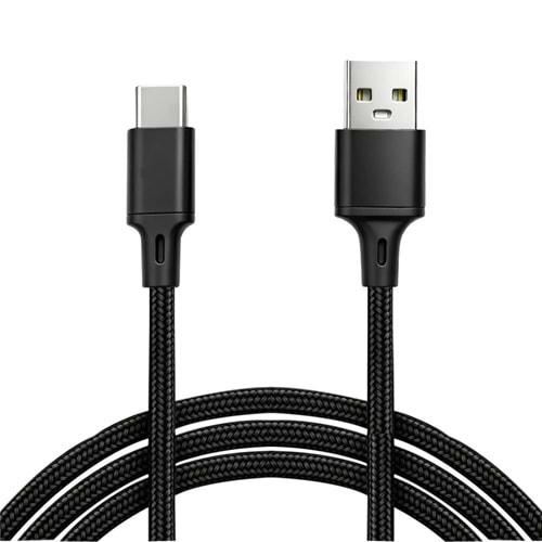 Vcom CU252 Type-C to USB 3m 15W (5V-3A) Örgülü Şarj Kablosu