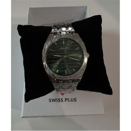 Swiss Plus Man Watch Basic Seri Model-5 ST2302AGP Green-Silver