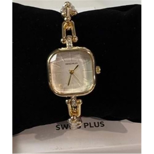 Swiss Plus Woman Watch Model-7 ST0227KBL Gold