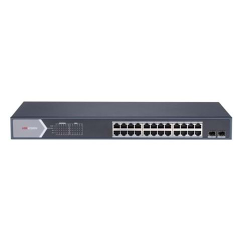 Hikvision DS-3E1526P-SI 26 Port Gbit 24 Port Poe 370W 1xGbit+1xSFP Uplink Yönetilebilir Switch 