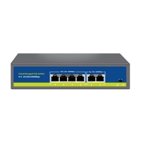 Nova NVC-S21-4GP2G 4 Port 2 Uplink Full Gigabit Cloud Poe Switch 