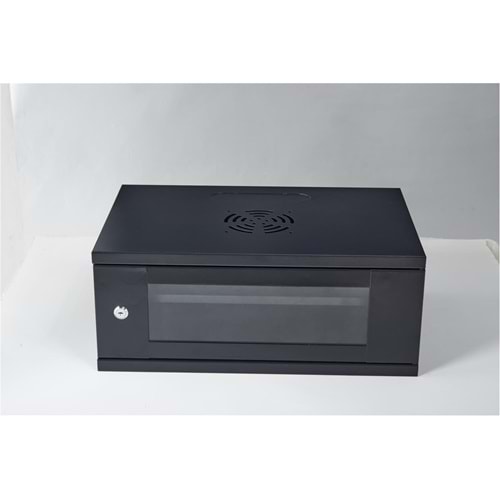 Racksan SE-6407S 7U Duvar Tipi Kabinet (350-530-400) Raf+Fan+Priz