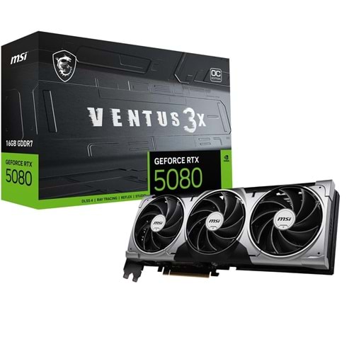 Msi GeForce RTX5080 16GB GDDR7 PCI Express 5.0 16G VENTUS 3X OC Ekran Kartı