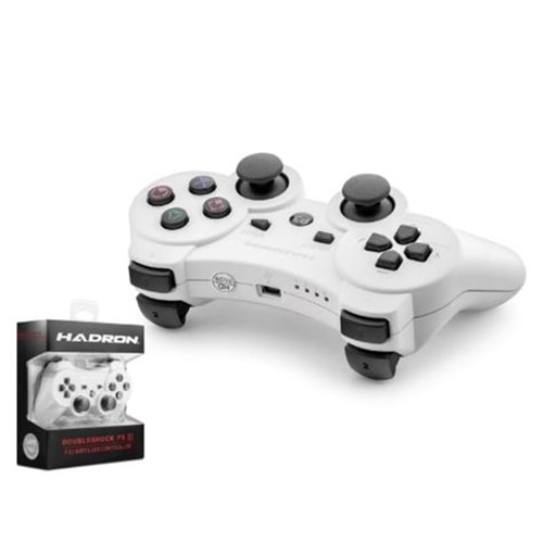 HADRON HD325B PS3 Uyumlu Kablosuz Bluetooth GamePad Oyun Kolu DoubleShock III - Beyaz