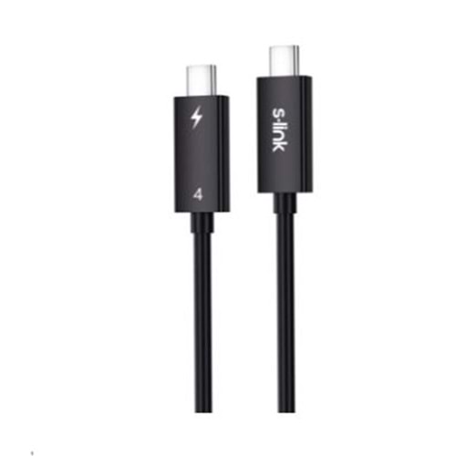 S-link SL-TC402 Thunderbolt 4.0 2m 8k 60Hz PD100W TypeC to TypeC 40Gbps Hızlı Data Kablosu