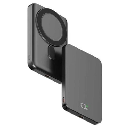 Snapron SNP-3020 Slim PD 22.5W Hızlı Şarj Lcd Ekran Magsafe 5000 mAh Powerbank