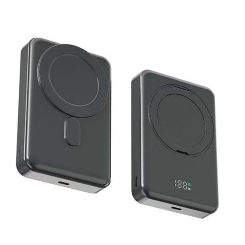 Snapron SNP-3025 PD 22.5W Hızlı Şarj Lcd Ekran Magsafe 10000 mAh Powerbank