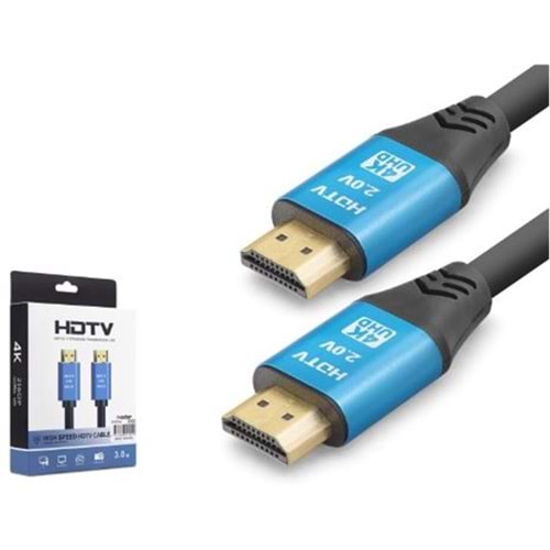NODAR ND4051 HDMI 2.0 Kablo 4K 60 Hz OD 8.0 mm 3 m Siyah Mavi