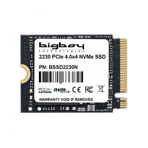Bigboy 512GB PCIe 4.0 x4 22x30mm M.2 NVMe 5100-2700MB-s Notebook SSD BSSD2230N512G Ssd