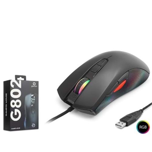 GOOD PRO G802 RGB Gaming Mouse 7200 DPI 8 Tuş 1000Hz Siyah