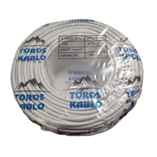 Toros Sinyal Kablo 3x1,5 Cca Beyaz (top-100 Mt)