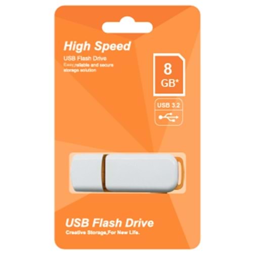 Elba 8GB Plastik Beyaz-Turuncu 3.2 USB Flash Bellek