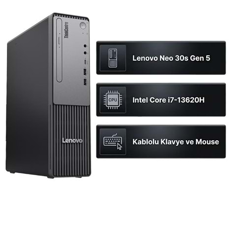 Lenovo ThinkCentre Neo 30s Gen 5 13DJS00L00 Intel Core i7-13620H 16GB 512GB SSD FreeDOS Mini Pc