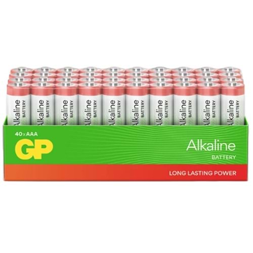 GP G-Tech LR6 AA Boy Red Alkalin Kalem Pil 40'lı Paket GP15ARETA21-2GST40