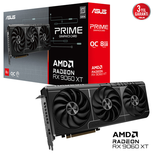 ASUS 8GB Prime OC Edition PRIME-RX9060XT-O8G 128bit GDDR6 HDMI DP PCIe 5.0
