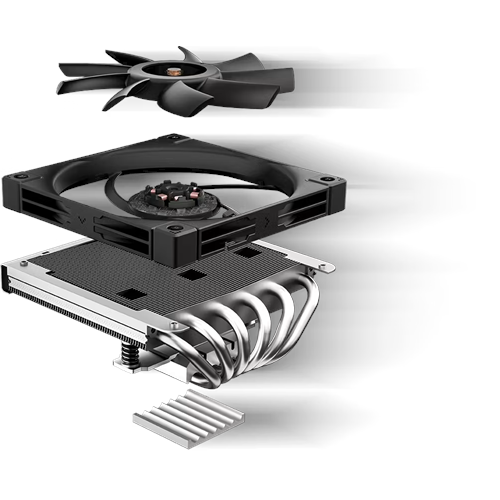 DEEPCOOL AN600 Düşük Profil (Low Profile) 6 Isı Borulu 120mm Slim PWM AM5-1851p Hava Soğutmalı İşlemci Fanı